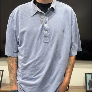 Polo Ralph Lauren size 2XLT in light blue color. Very minimal signs of wear.